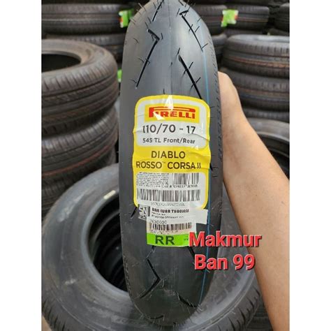 Jual Ban Pirelli Diablo Rosso Corsa II 110 70 17 Tubeless Soft Compound