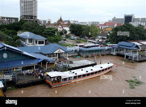 Express Boat Sathorn Pier Chao Phraya River Bangkok Thailand