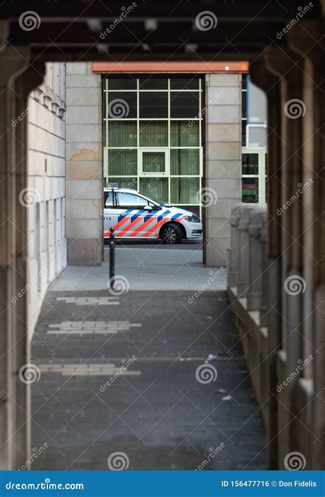 Dutch Police Car In Rotterdam Center Editorial Photo Image Of