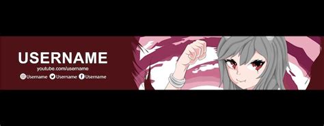 Premium Vector Anime Youtube Banner Design Template