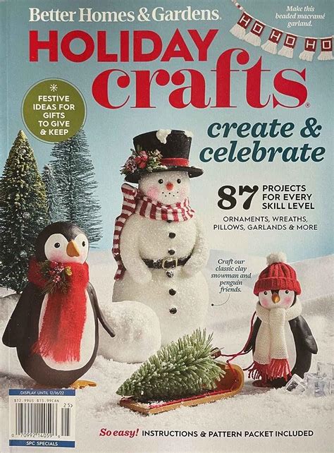 Better Homes And Gardens Holiday Crafts Magazine December