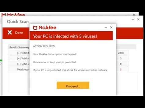 McAfee Your PC Is Infected With 5 Viruses Online Scam How To