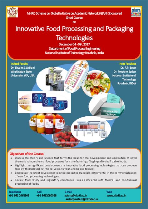 Pdf A Short Course On Innovative Food Processing And Packaging Technologies Parag Sutar