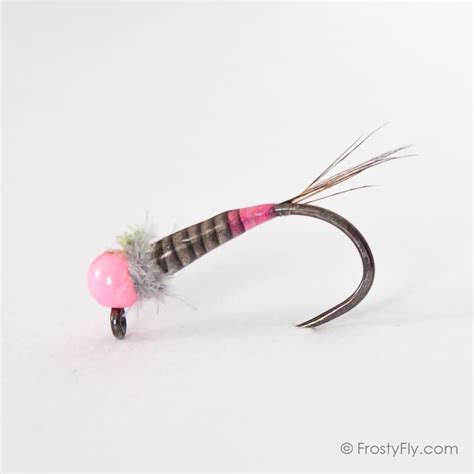 Pink Panther Hot Spot Quill Jig Barbless Nymph Frostyfly