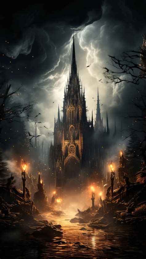 Halloween Castle Iphone Wallpaper 4k Iphone Wallpapers