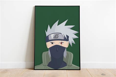 Naruto Poster Kakashi Hatake Print Minimalist Print Anime Wall Art Wall