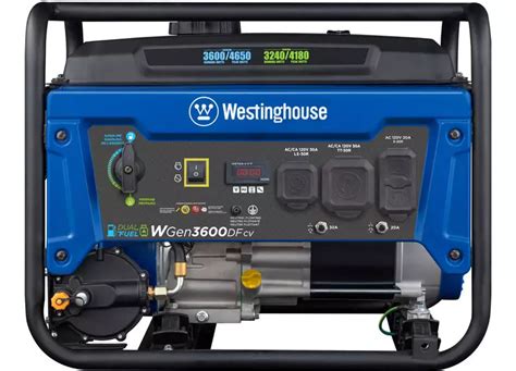 Westinghouse Wgen3600dfcv 4650w Dual Fuel Generator