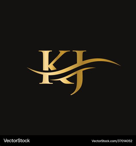 Modern kj logo design for business and company Vector Image