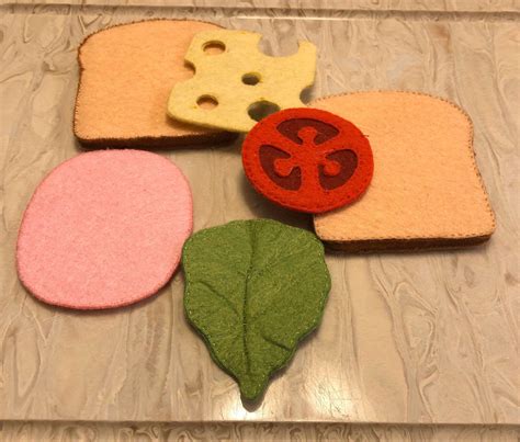 Felt Food Toy Sandwich Set Food Set Play Felt Food Play Food Etsy