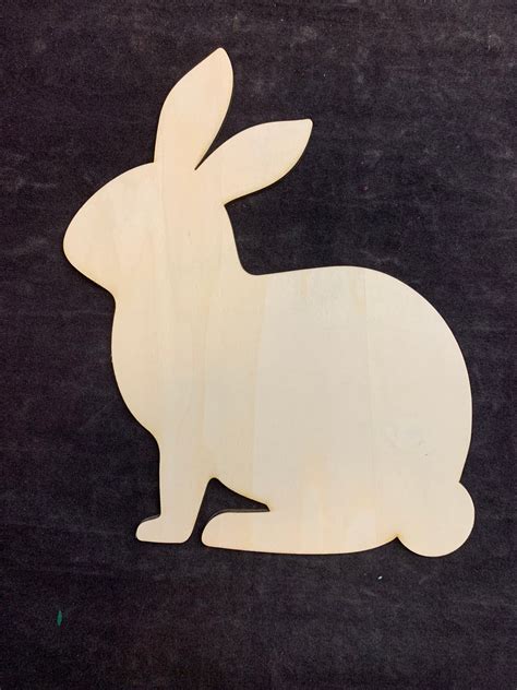 Rabbit Wood Blank Bunny Cutout Bunny Wood Blank Wood Etsy Canada