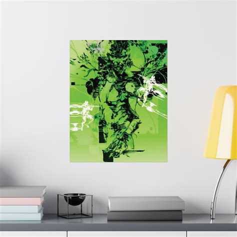 MGS3 Naked Snake Illustration Green Version Art Matte Vertical Posters