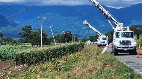 Hurac N Norma Cfe Restablece Energ A Al De Usuarios En Sinaloa Y