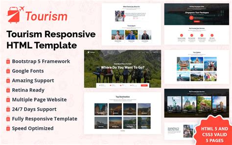 Tourism Responsive Html Template 293177 Templatemonster