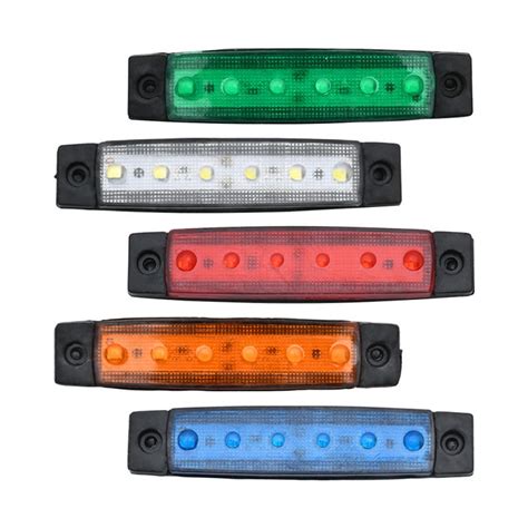 6 Led Truck Side Marker Light Truck Lamp 24v 12v Position Clearance Lights For Trailer Pickup