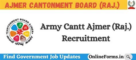 Ajmer Cantonment Board Recruitment 2022 23 Peon Driver Nurse