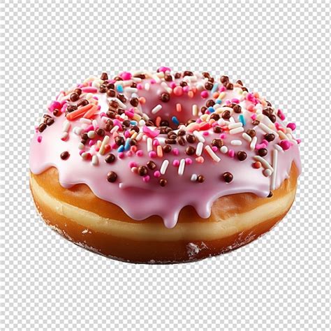 Premium Psd Donuts Pink On Transparent Background