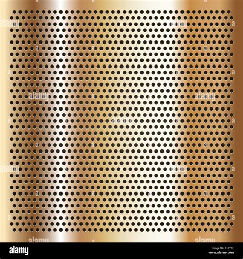 Golden Background Perforated Sheet Vector Design Element Stock Vector