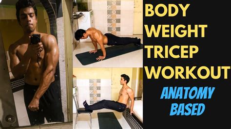 Body Weight Triceps Workout Triceps Home Workout Anatomy Based Triceps Workout Youtube