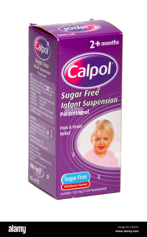 Calpol children's medicine fever child infant Stock Photo - Alamy