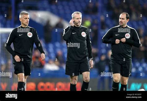 Match Referee Martin Atkinson Centre And Assistant Referees Stephen