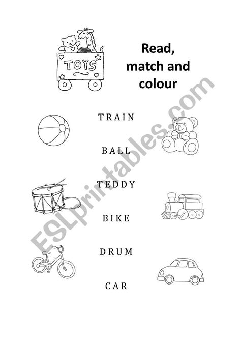 Toys Match Esl Worksheet By Anabelen1682