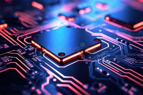 Detailed View Of The Inner Workings Of A Computers Circuit Board Close