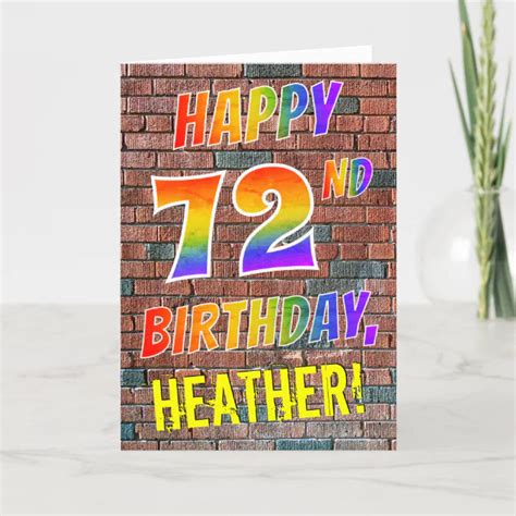 Graffiti Inspired Rainbow Look Happy Nd Birthday Card Zazzle