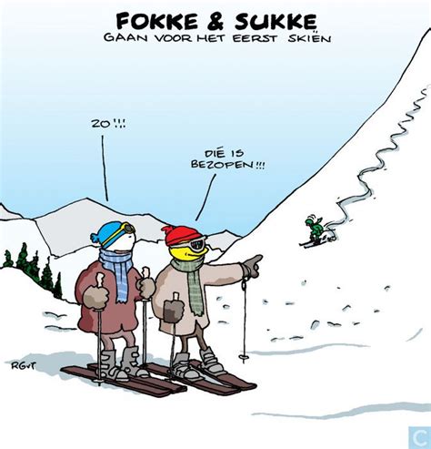 Fokke Sukke Snow Skiën Skiën citaten Grappig