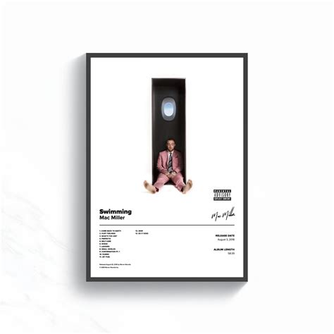 Mac Miller Poster Swimming Album Cover Unframed Poster Print Etsy