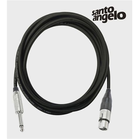 Cabo Balanceado Santo Angelo Xlr P10 P Microfones 05 Metros