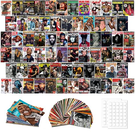 Buy Retro Rap Wall Collage Kit 70pcs Print Hip Hop Rock Band Music S