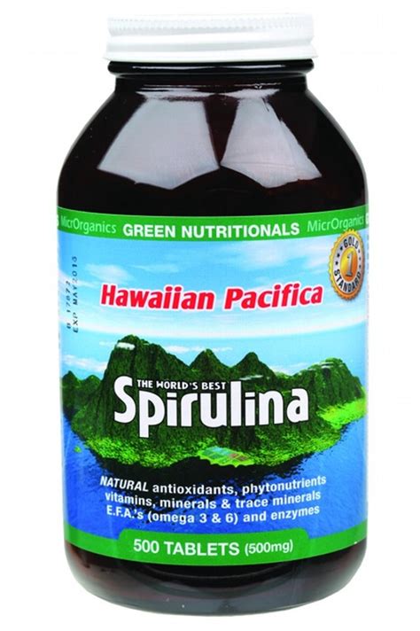 Spirulina Hawaiian Pacifica 500mg MicrOrganics 500 Tabs F04247