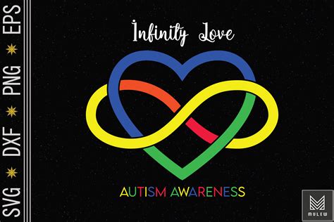 Rainbow Infinity Love Autism By Mulew Art Thehungryjpeg