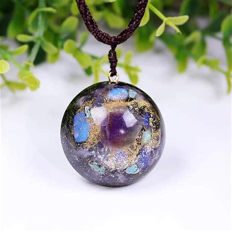 Collier Pendentif Yoga Orgone Am Thyste Nature D Couvertes