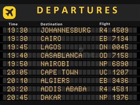 Africa airports. Departure board - destination airports. Busiest airports in Afr , #AD, # ...