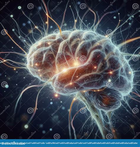 Conexiones Neuronales Del Cerebro Humano Generador De Ai Stock De