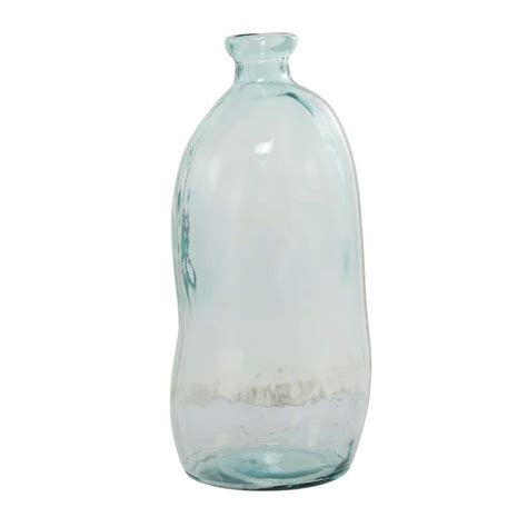 Litton Lane Blue Spanish Bottleneck Recycled Glass Decorative Vase