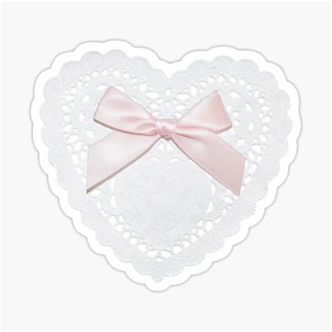 Lace Heart Doily Sticker For Sale By Hayleyidk Redbubble