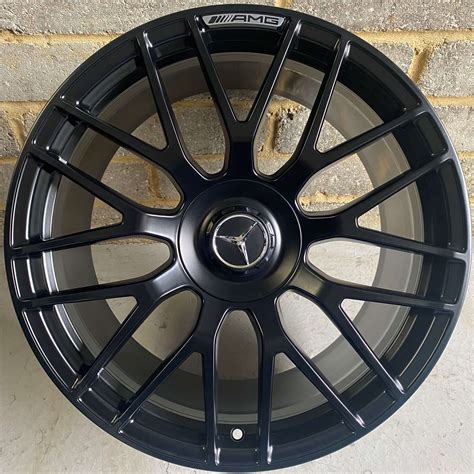 Mercedes Oem Amg Cross Spoke Forged Satin Black Polished Amg