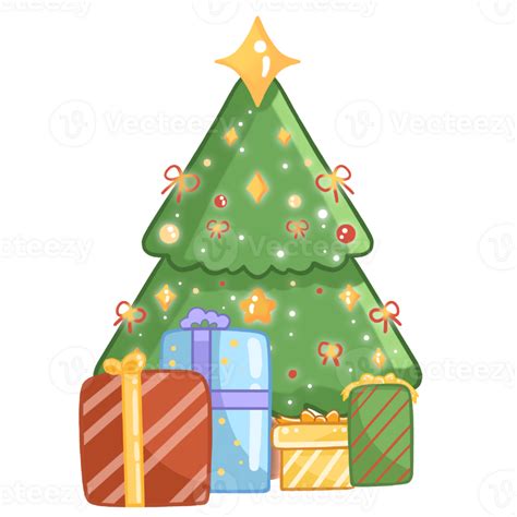 christmas tree with presents on transparent background 52504020 PNG
