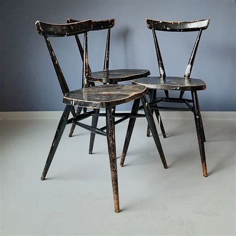 Black Stacking Chair By Ercol 1960s 244763