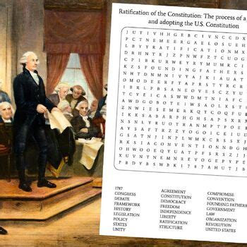 Ratification Of The Constitution American Revolution Word Search Puzzle