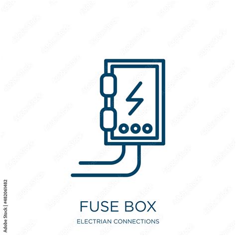 Fuse Box Icon From Electrian Connections Collection Thin Linear Fuse