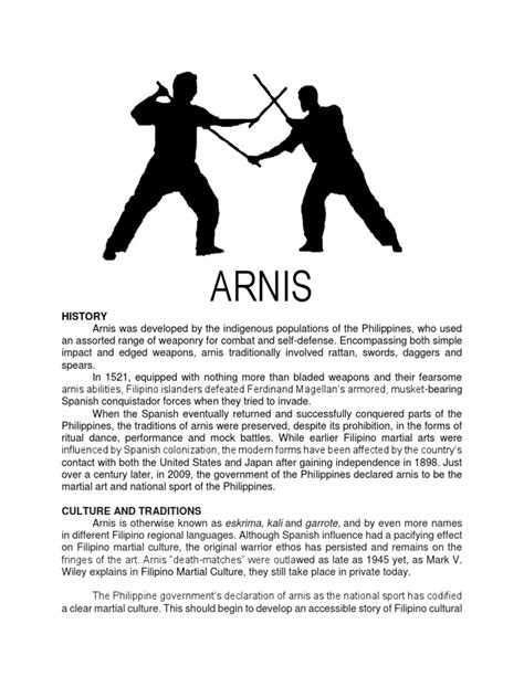 arnis philippines combat sports   day trial scribd