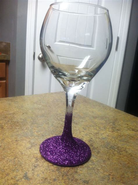 Super Easy And Super Funglitter Wine Glasses Diy Wine Glass Diy