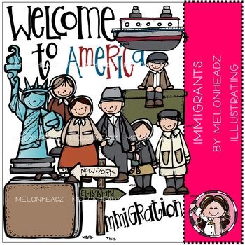 Immigrants Clip Art COMBO PACK By Melonheadz By Melonheadz TPT