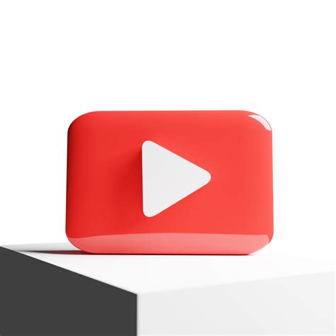 3D render youtube logo icon isolated on transparent background 40550741 PNG