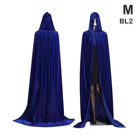 Medieval Vampire Velvet Hooded Cloak Long Robe Witch Capes Halloween