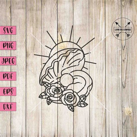 Clam Svg Pearl Svg Pearl Png Ocean Svg Seashell Svg Shell Etsy