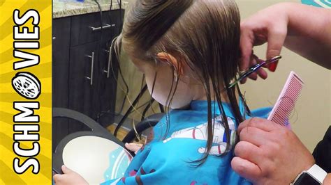 Cute Little Girl Gets A Cute Haircut Youtube